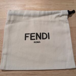 Fendi Ivory Logo Pouch